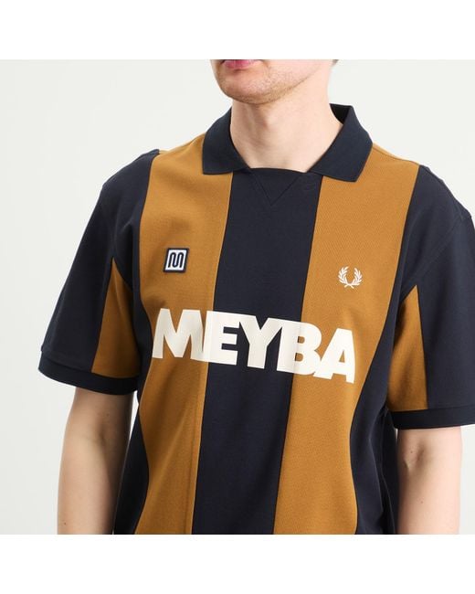 Fred Perry Black Meyba Cut And Sew Polo Shirt for men