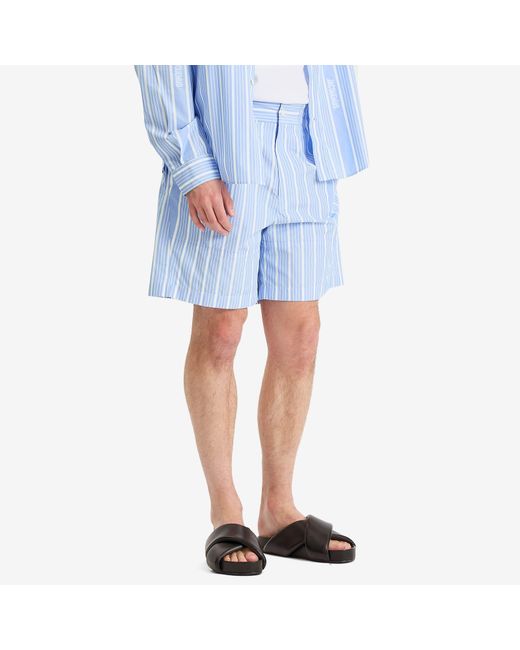 Jacquemus Blue Stripe Shorts for men