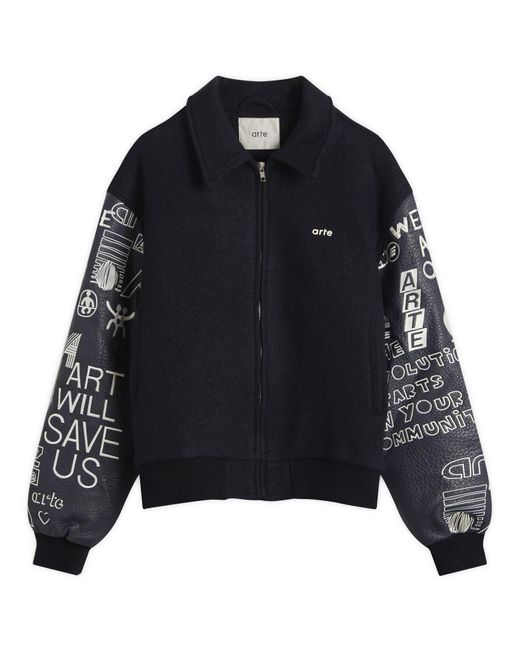 Arte' Black Art Saves College Jacket for men