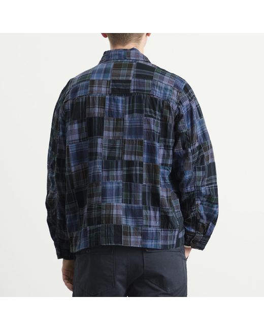 Universal Works Blue Madras Patchwork Duty Jacket for men