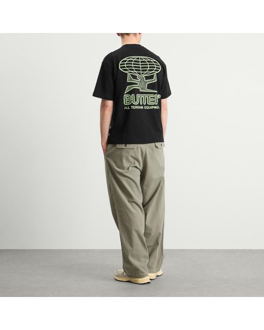Butter Goods Black Terrain T-Shirt for men