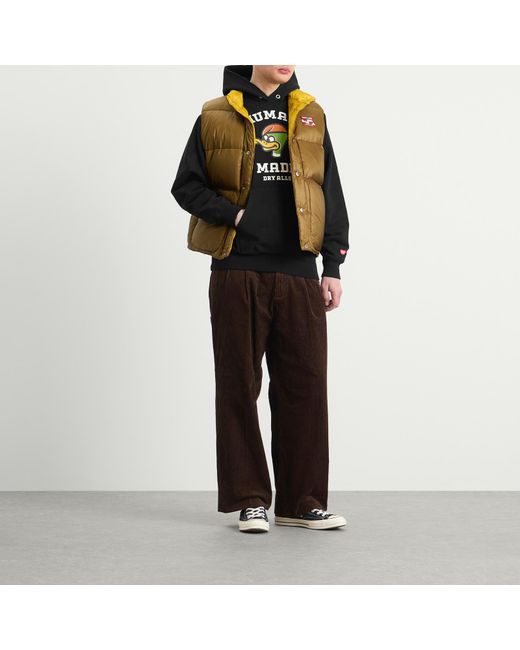 Human Made Brown Reversible Down Vest for men