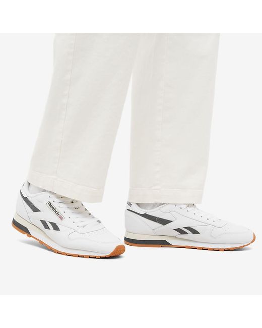 Reebok White Classic Leather Sneakers for men