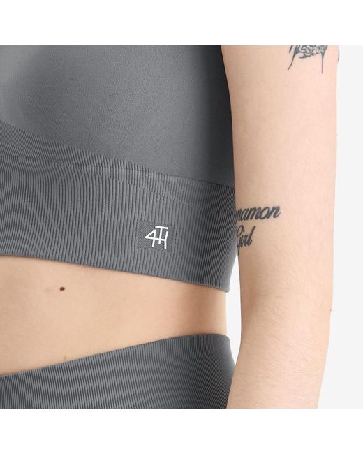 4th & Reckless Gray Brogan Sports Crop Top