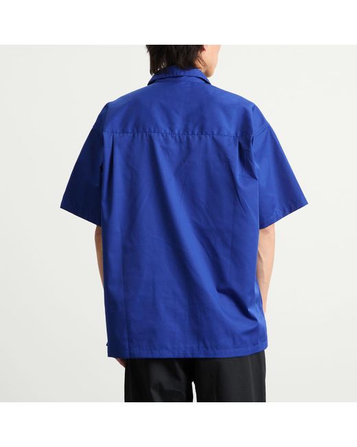 (w)taps Blue Logo Work Shirt for men