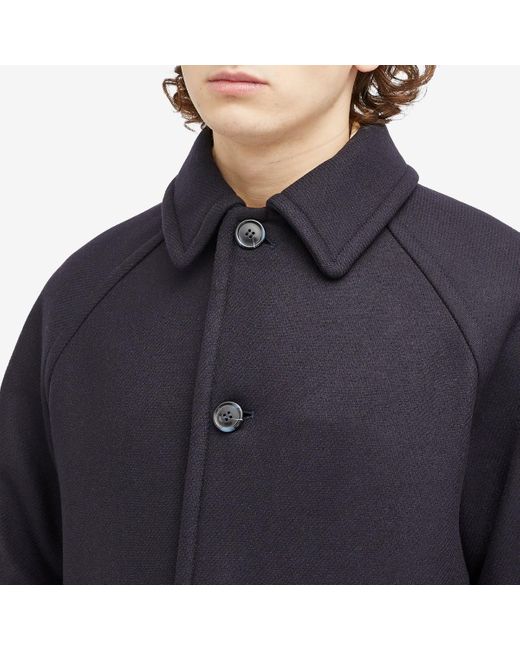 A.P.C. Blue Gaston Wool Overcoat for men