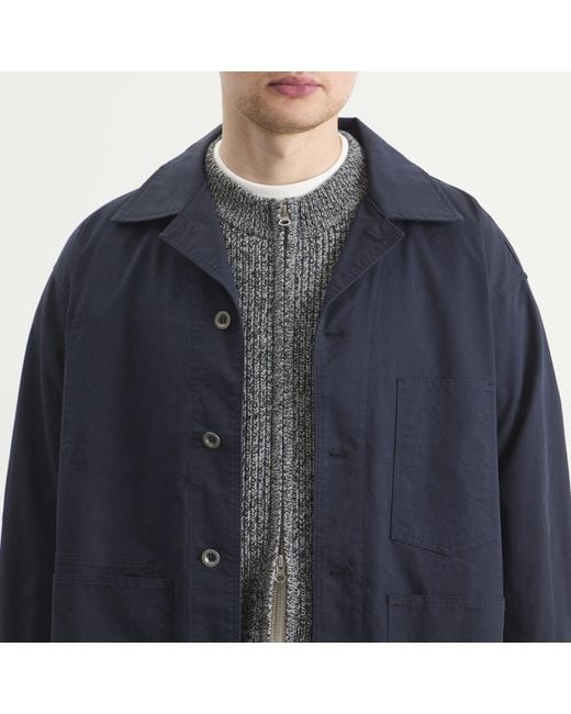 FRIZMWORKS Blue Relaxed Coverall Jacket for men