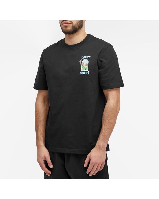 Casablancabrand Black Le Jeu Colore Casa Sport T-Shirt for men