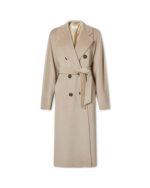 Max Mara Madame Oversized Cashmere Coat in Natural | Lyst