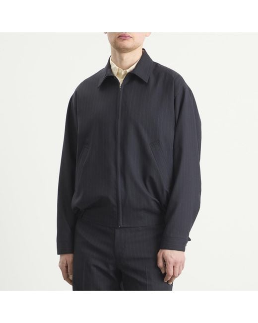 Kaptain Sunshine Black Shadow Stripe Blouson for men