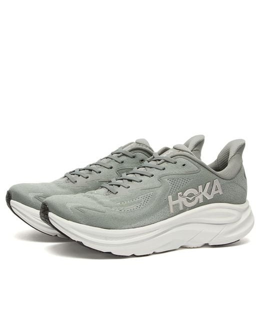 Hoka One One Gray Clifton 10 Sneaker for men