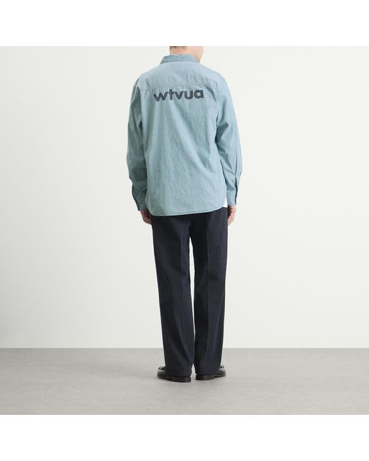(w)taps Blue Cb Long Sleeve Shirt for men