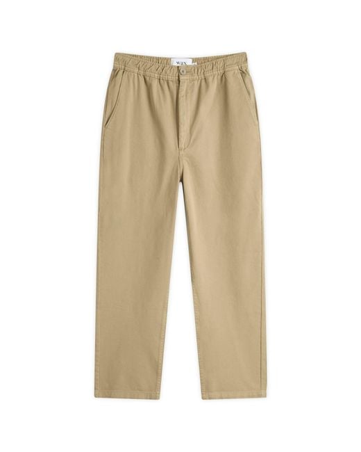 Wax London Natural Kurt Twill Trousers for men