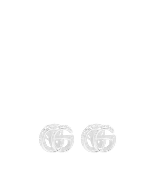 Gucci White Gg Marmont Earrings