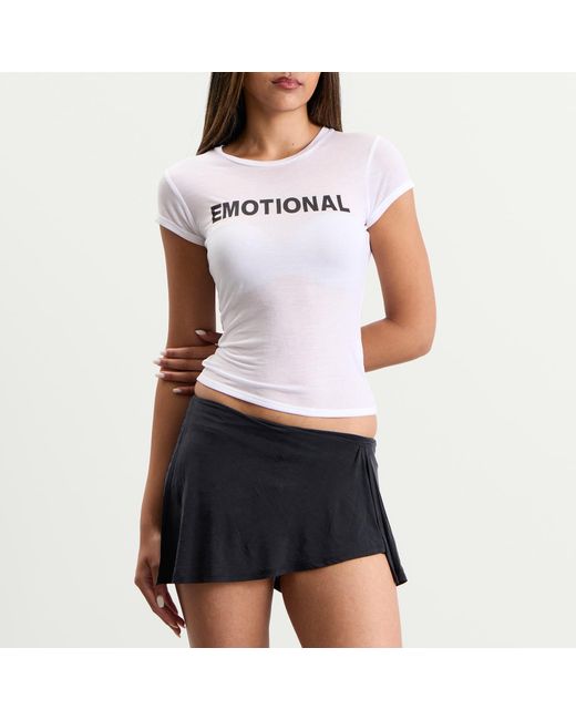 Peachy Den White Nia Emotional T-Shirt