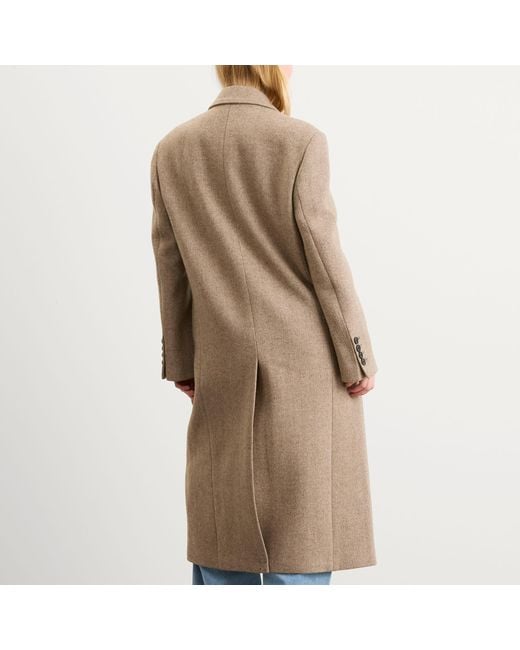 DUNST Natural Tailored Double Beasted Wool Coat