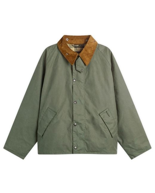 Barbour Green Os Transport Wax Jacket for men