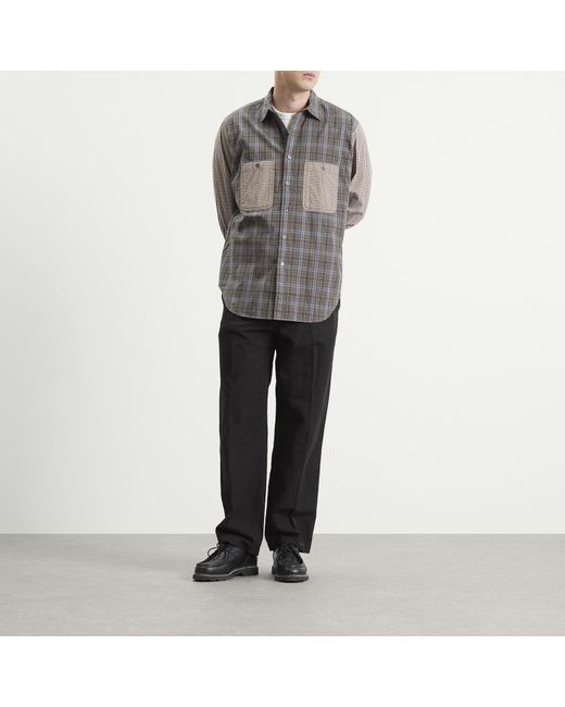 Unlikely Dry Goods Gray 2-Tone Work Shirt for men