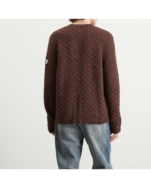 Maison Margiela Brown Mm6 Woven Jumper Dark Melange for men