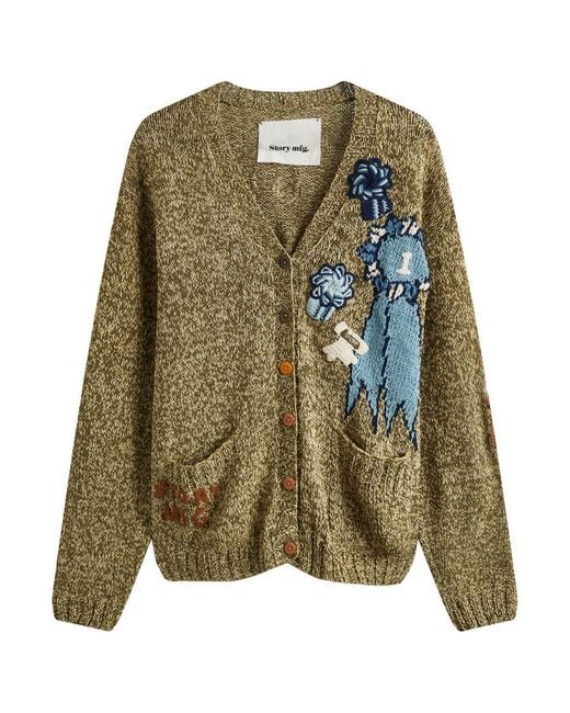STORY mfg. Green Twinsun Cardigan for men
