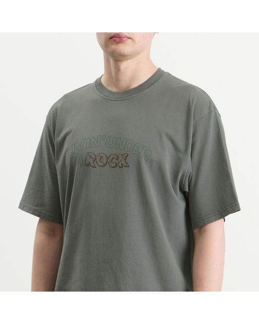 Gramicci Gray Livin' Pigment Dyed T-Shirt for men