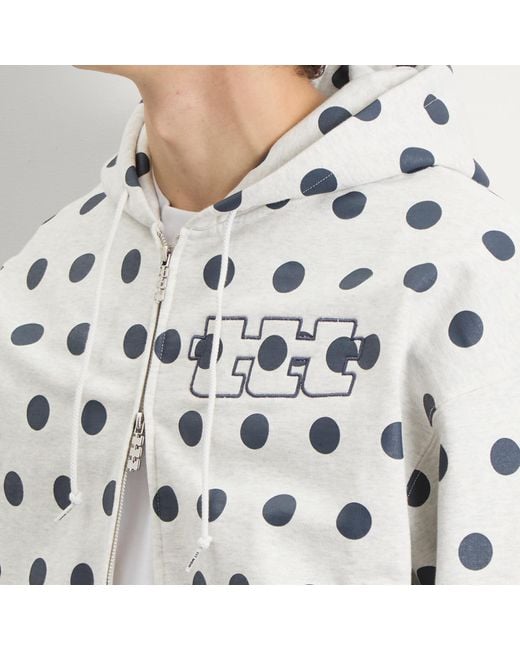 TTT MSW Dot Logo Zip Hoodie in Grey for Men | Lyst UK