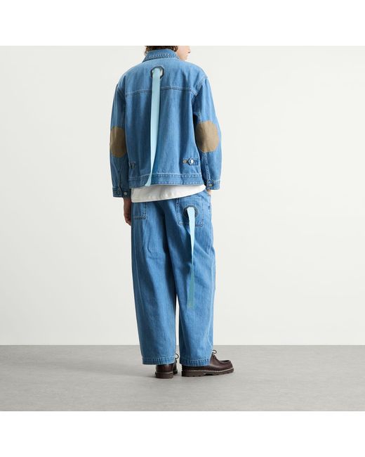 EBIT Blue Denim Jacket With Octagon Patch