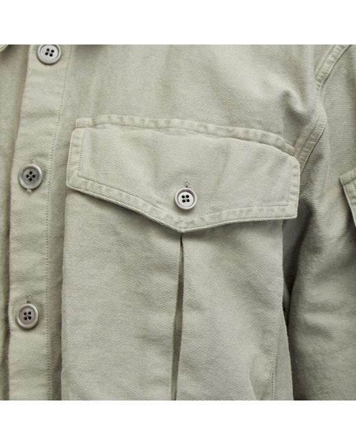 Dries Van Noten Gray Century Distressed Overshirt for men