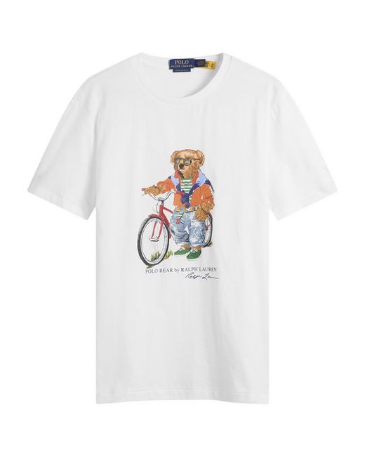 Polo Ralph Lauren White Summer Bear T-Shirt for men