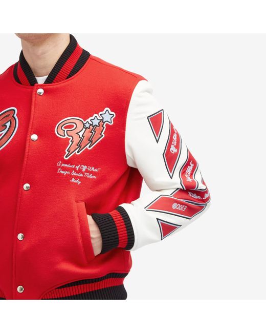 Off-White c/o Virgil Abloh Red Jacket With Logo for men