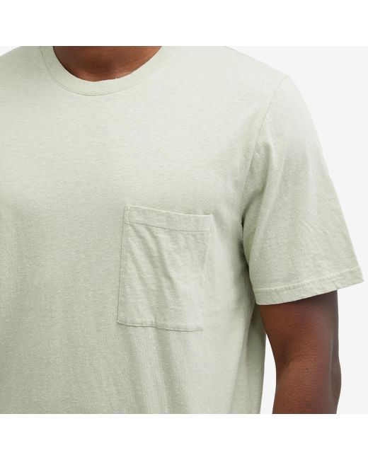 Folk Green Pocket Nep Assembly T-Shirt for men