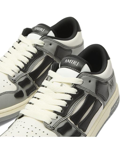 Amiri Blue Skel Low Top Leather Sneakers for men