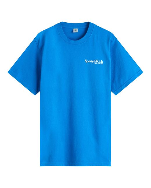 Sporty & Rich Blue Health Is Wealth T-Shirt