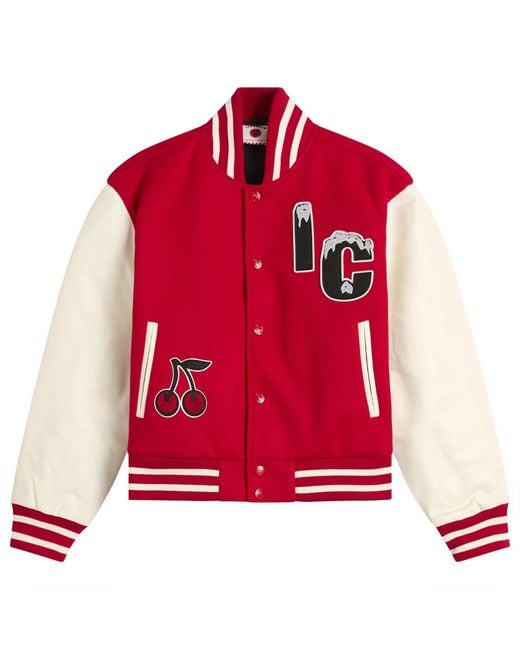 ICECREAM Red Cherry Varsity Jacket