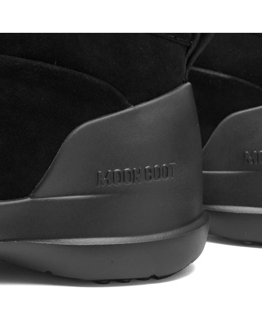 Moon Boot Black Luna Suede Low Boot