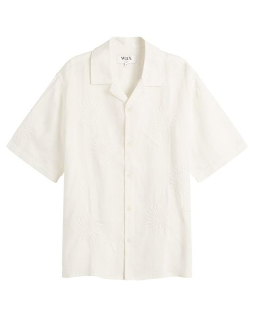 Wax London White Didcot Chunky Flower Vacation Shirt for men