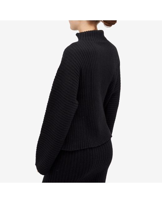 Baserange Black Kai Turtleneck Top