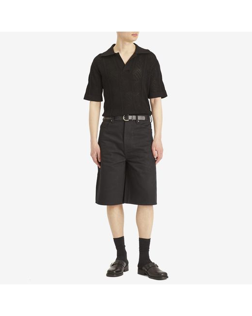 Jil Sander Black Denim Shorts for men