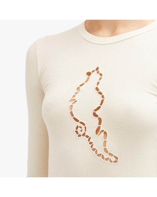 Baserange White Ponte Long Sleeve T-Shirt