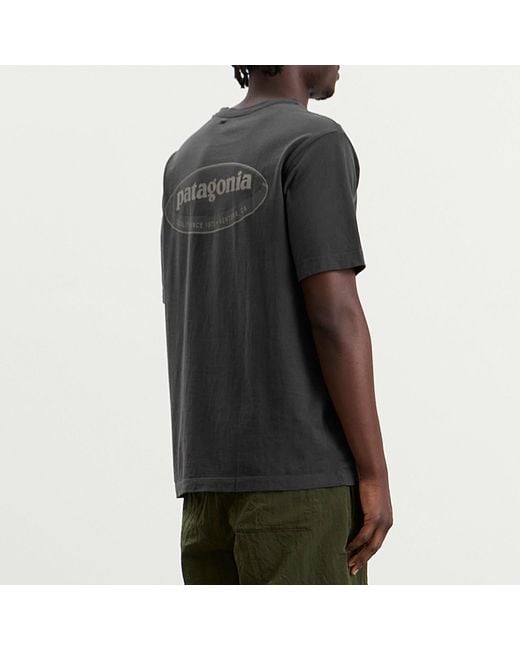 Patagonia Black 95 Oval Logo T-Shirt for men