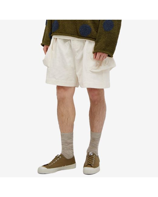 STORY mfg. White Salt Shorts for men