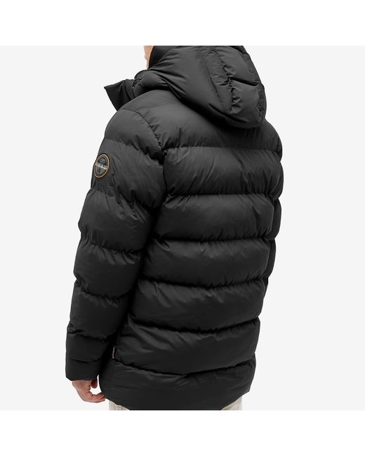 Napapijri Black 20-22 Long Puffer Jacket for men