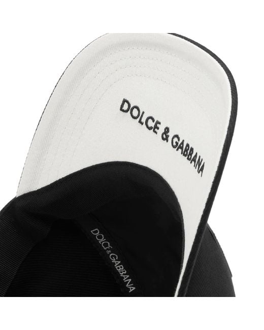 Dolce & Gabbana Black Plate Logo Cap for men