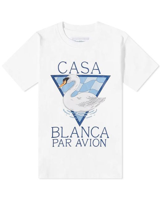 CASABLANCA Blue Par Avion T-shirt for men