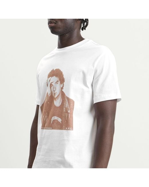 A.P.C. White Jean T-Shirt for men