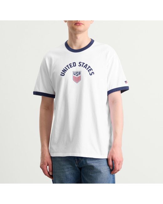 Levi's White Usa Retro Ringer T-Shirt for men