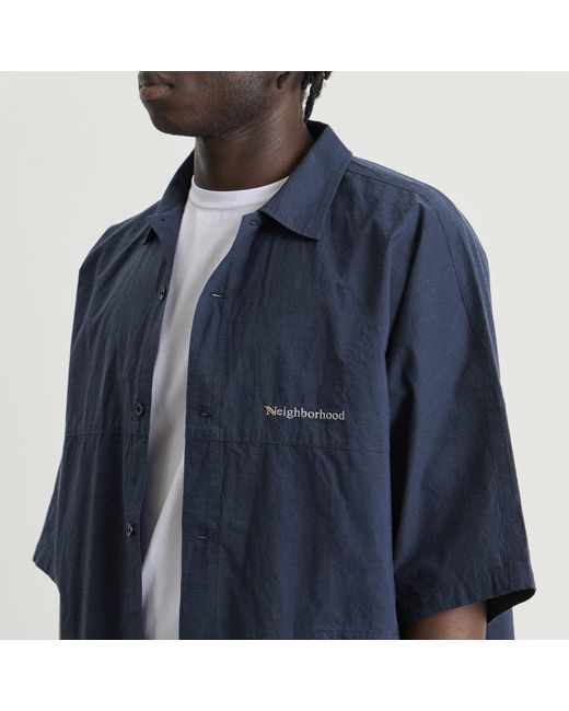 Neighborhood Blue Dolman Logo Short Sleeve Shirt for men