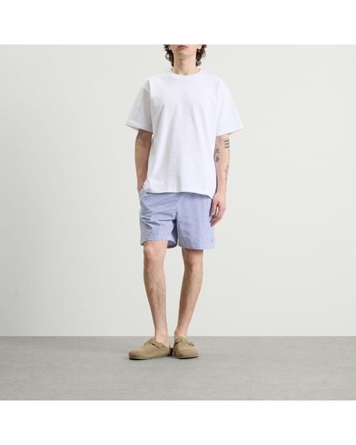 Polo Ralph Lauren Blue Seersucker Stripe Traveler Swim Shorts for men