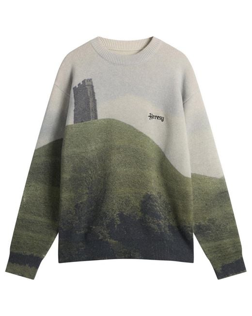 Heresy Gray Tor Knit Jumper for men