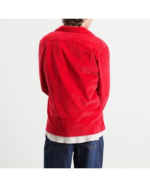 Polo Ralph Lauren Red Corduroy Overshirt for men